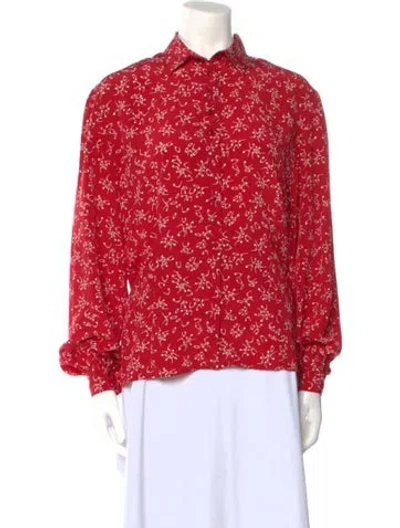 Pre-owned Norma Kamali Vintage 1980's Blouse In Multi