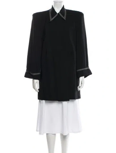 Pre-owned Norma Kamali Vintage 1980's Coat In Black