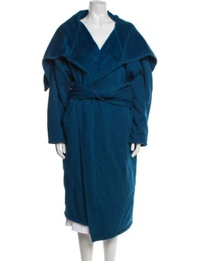 Pre-owned Norma Kamali Vintage 1980's Coat In Blue