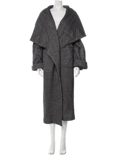 Pre-owned Norma Kamali Vintage 1980's Coat In Gray