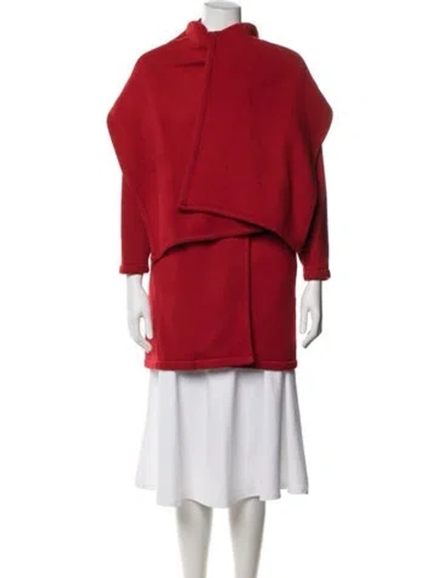 Pre-owned Norma Kamali Vintage 1980's Coat In Red