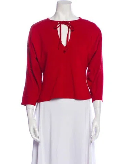 Pre-owned Norma Kamali Vintage 1980's Sweater In Red