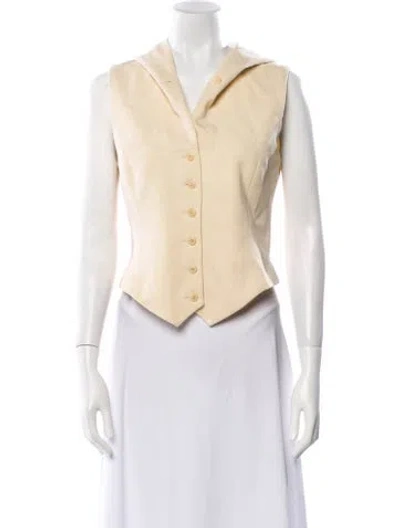 Pre-owned Norma Kamali Vintage 1980's Vest In Neutral