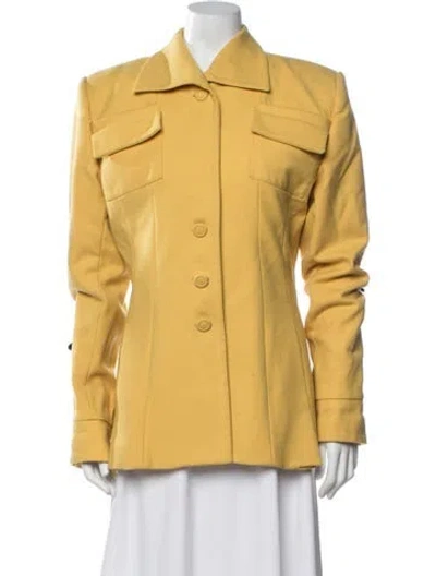 Pre-owned Norma Kamali Vintage 1988 Jacket In Yellow