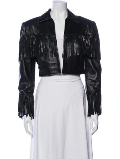 Pre-owned Norma Kamali Vintage 1990 Biker Jacket In Black