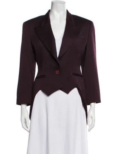 Pre-owned Norma Kamali Vintage 1990's Evening Jacket In Burgundy