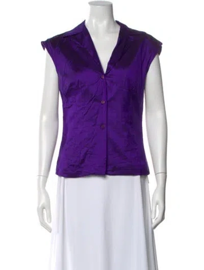 Pre-owned Norma Kamali Vintage 1990's Top In Purple