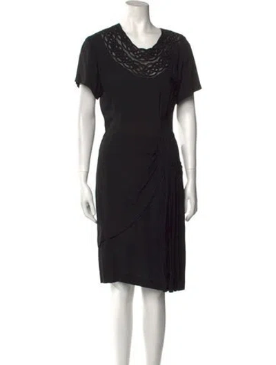 Pre-owned Norma Kamali Vintage Knee-length Dress In Black