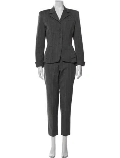 Pre-owned Norma Kamali Vintage Late 1980's - Early 1990's Pantsuit In Gray