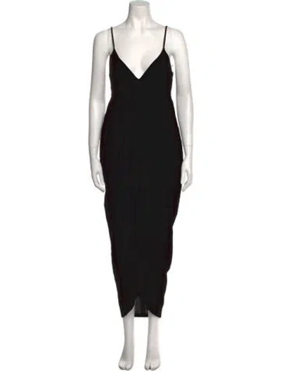 Pre-owned Norma Kamali Vintage Long Dress In Black