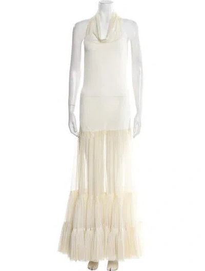 Pre-owned Norma Kamali Vintage Long Dress In Neutral