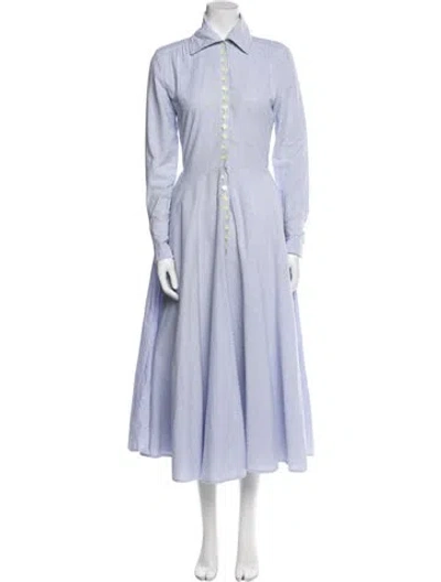 Pre-owned Norma Kamali Vintage Midi Length Dress In Blue