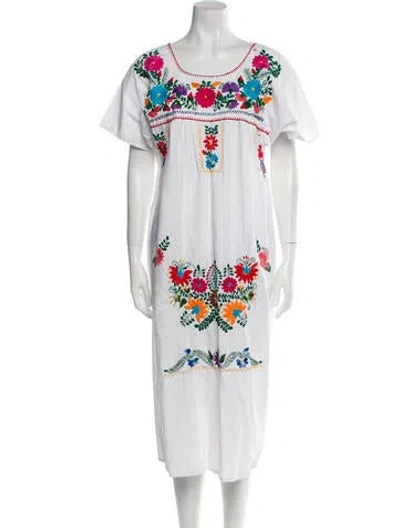 Pre-owned Norma Kamali Vintage Midi Length Dress In White