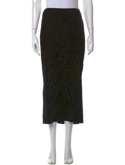Pre-owned Norma Kamali Vintage Midi Length Skirt In Black
