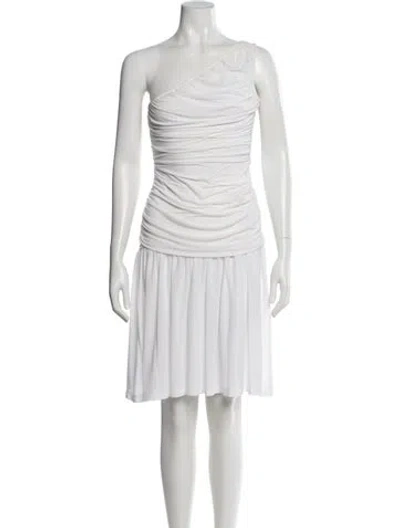 Pre-owned Norma Kamali Vintage Mini Dress In White