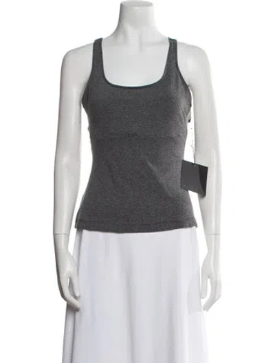 Pre-owned Norma Kamali Vintage Scoop Neck Top In Gray