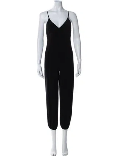 Pre-owned Norma Kamali V-neck Jumpsuit In Black