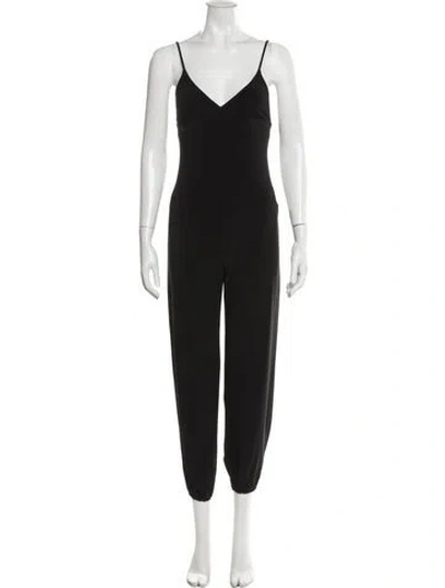 Pre-owned Norma Kamali V-neck Jumpsuit In Black