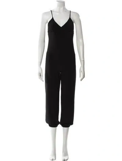 Pre-owned Norma Kamali V-neck Jumpsuit In Black