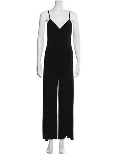 Pre-owned Norma Kamali V-neck Jumpsuit In Black