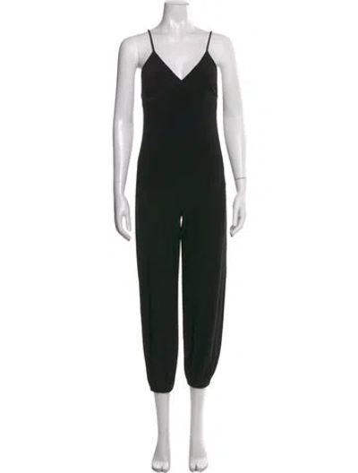 Pre-owned Norma Kamali V-neck Jumpsuit In Black