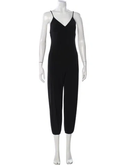 Pre-owned Norma Kamali V-neck Jumpsuit In Black