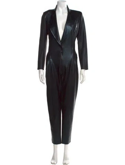 Pre-owned Norma Kamali V-neck Jumpsuit In Black