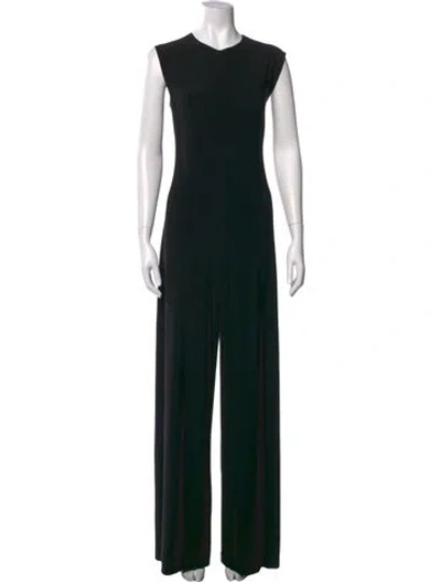 Pre-owned Norma Kamali V-neck Jumpsuit In Black