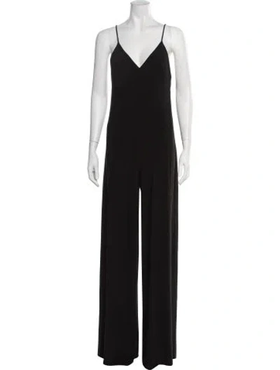 Pre-owned Norma Kamali V-neck Jumpsuit In Black
