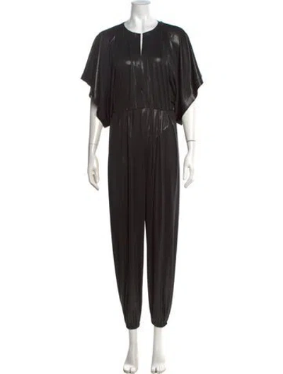 Pre-owned Norma Kamali V-neck Jumpsuit In Black