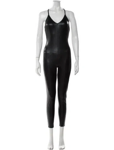 Pre-owned Norma Kamali V-neck Jumpsuit In Black
