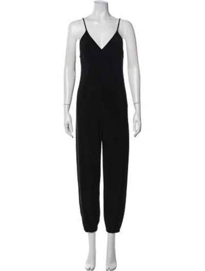 Pre-owned Norma Kamali V-neck Jumpsuit In Black