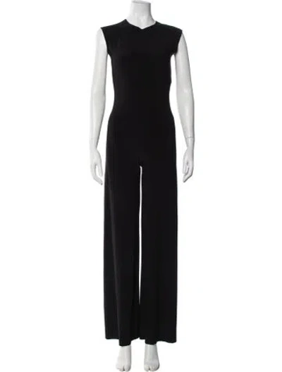 Pre-owned Norma Kamali V-neck Jumpsuit In Black