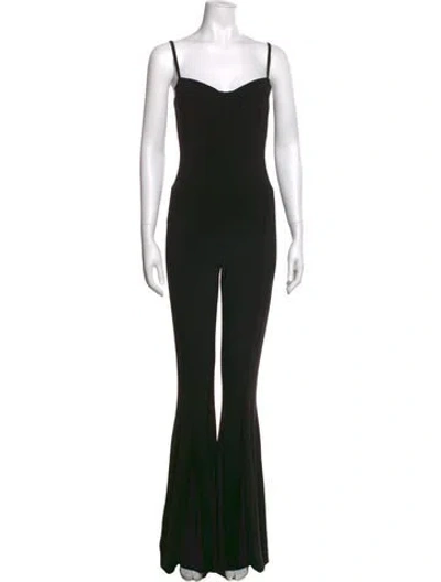 Pre-owned Norma Kamali V-neck Jumpsuit In Black