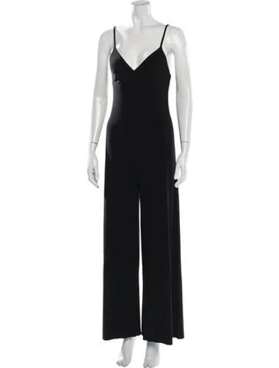 Pre-owned Norma Kamali V-neck Jumpsuit In Black
