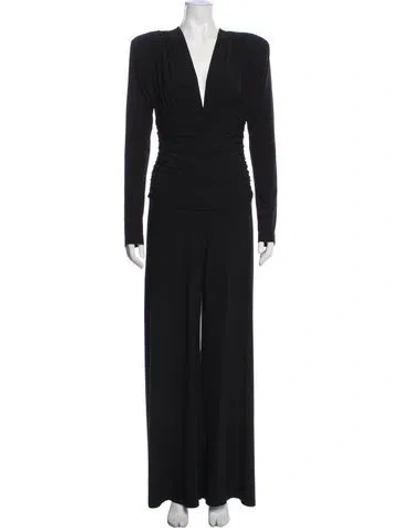 Pre-owned Norma Kamali V-neck Jumpsuit In Black