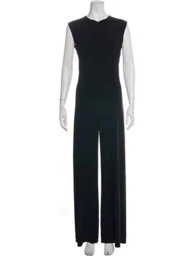 Pre-owned Norma Kamali V-neck Jumpsuit In Black