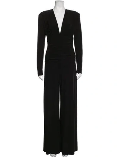 Pre-owned Norma Kamali V-neck Jumpsuit In Black