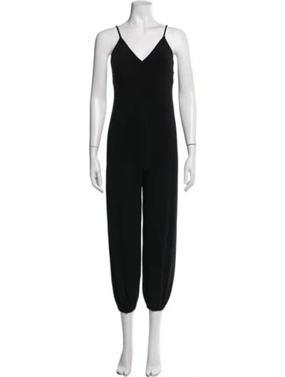 Pre-owned Norma Kamali V-neck Jumpsuit In Black