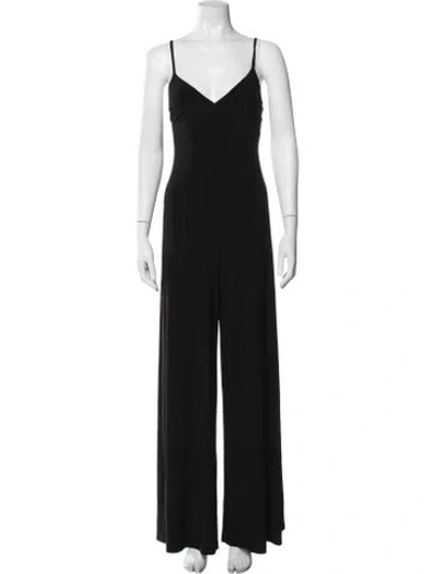 Pre-owned Norma Kamali V-neck Jumpsuit In Black