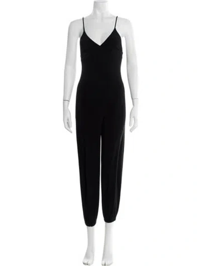Pre-owned Norma Kamali V-neck Jumpsuit In Black
