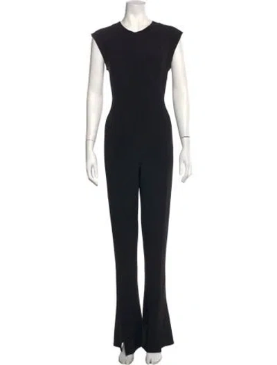 Pre-owned Norma Kamali V-neck Jumpsuit In Black