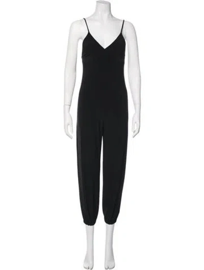 Pre-owned Norma Kamali V-neck Jumpsuit In Black