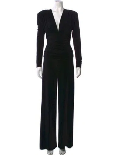 Pre-owned Norma Kamali V-neck Jumpsuit In Black