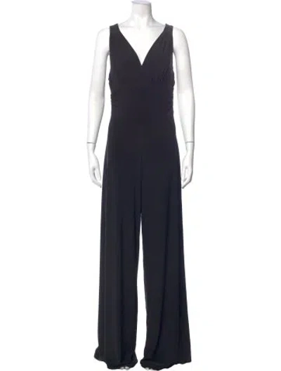 Pre-owned Norma Kamali V-neck Jumpsuit In Blue