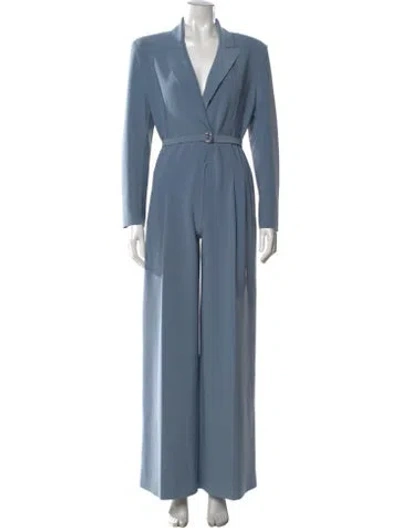 Pre-owned Norma Kamali V-neck Jumpsuit In Blue