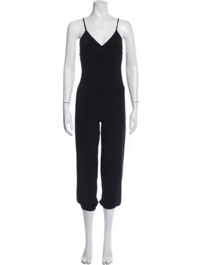 Pre-owned Norma Kamali V-neck Jumpsuit In Blue