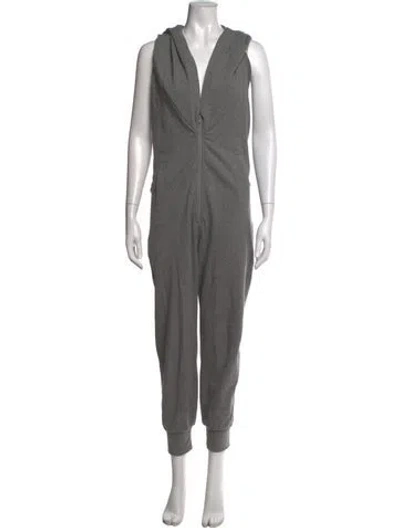 Pre-owned Norma Kamali V-neck Jumpsuit In Grey