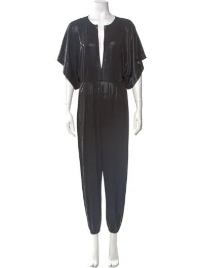 Pre-owned Norma Kamali V-neck Jumpsuit In Multi