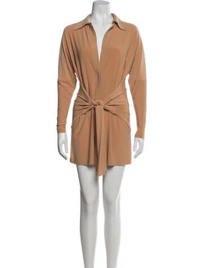 Pre-owned Norma Kamali V-neck Jumpsuit In Neutral